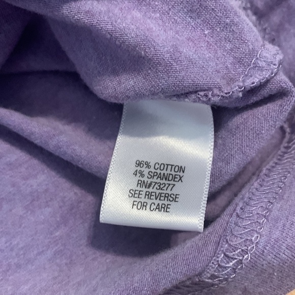 Croft & Barrow Cotton Long Sleeve Mock Turtleneck Top Light Purple Women’s M - Picture 5 of 8